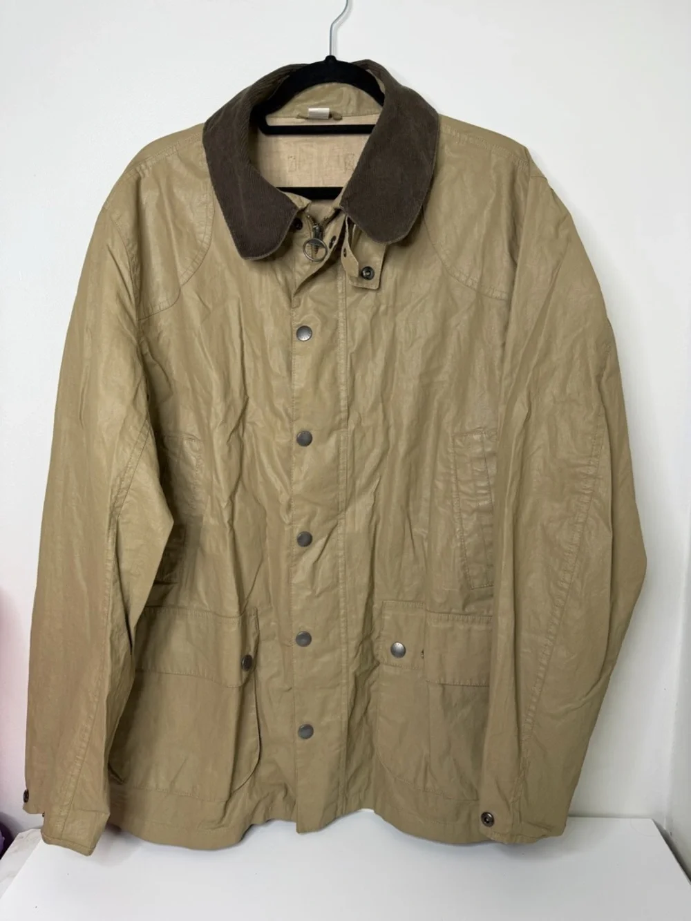 Barbour Beaufort Waxed Jacket Tan men’s size XXL - Picture 1 of 16